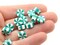 30 9mm Peppermint Polymer Clay Green and White Christmas Small Loose Coin Beads